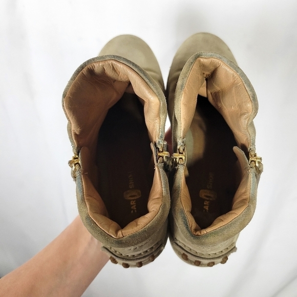 The Original Car Shoe Tan Suede Leather Ankle Boots - Picture 7 of 9